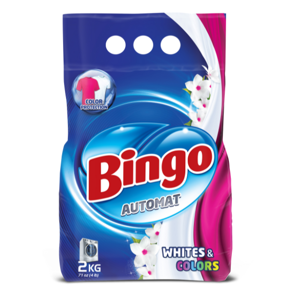Bingo Front & Top Load Washing Powder Whites & Colours 2kg