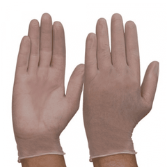 Pro Safety Gear Lightly Powdered Vinyl Gloves Clear Medium 100pcs