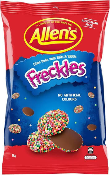 Allen's Freckles Lollies Bag 1kg x 6 Pack