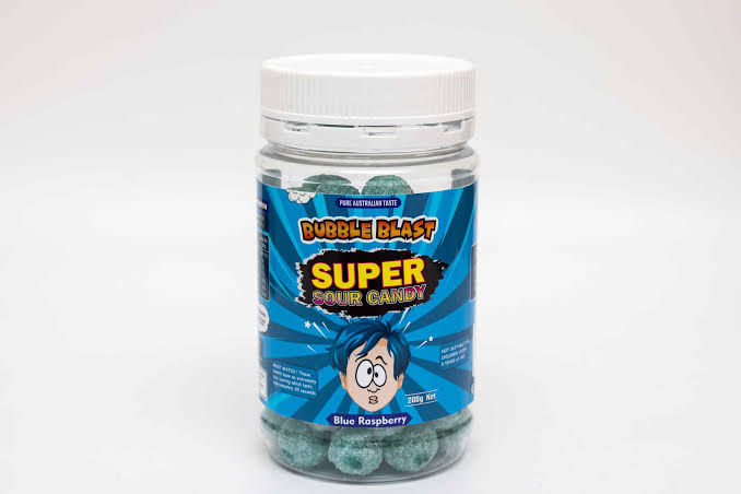 Bubble Blast Super Sour Blue Raspberry 200g