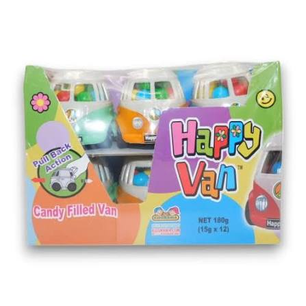 Kidsmania Happy Van Candy Filled Van 15g * 12 Pack