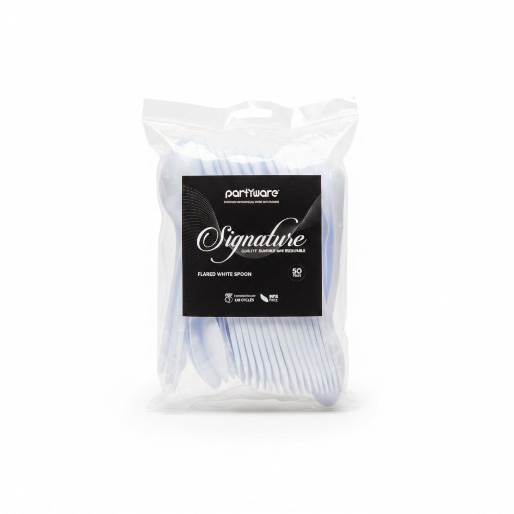 Partyware Signature Flared White Spoon 50pk