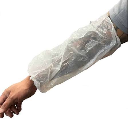 Disposable Plastic Sleeve Cover White 100pcs