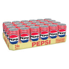 Pepsi Strawberries N Cream Soda Zero Sugar Can 330ml * 24 Pack
