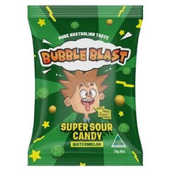 Bubble Blast Super Sour Watermelon Bag 70g * 12 Pack