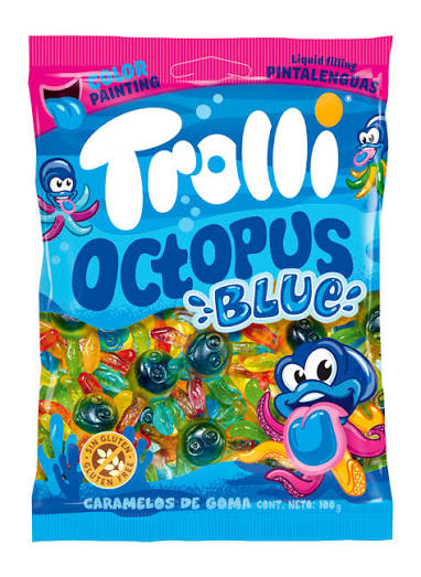 Trolli Spain Blue Octopus 100g x 16
