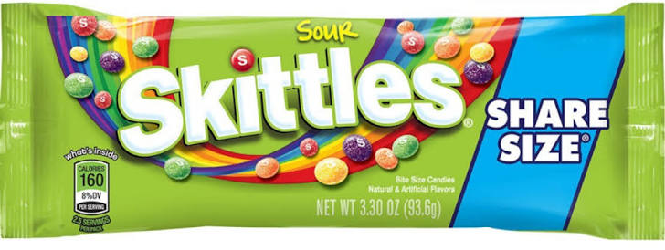 Skittle Sour Wild Berry Share Size 93.6g * 24 Pack