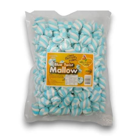 Blue & White Twist Marshmallows Bag 800g