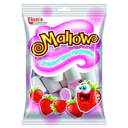 Mallow Strawberry Hearts 230g * 12 Pack
