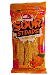LL SOUR STRAPS Peach 160G*12