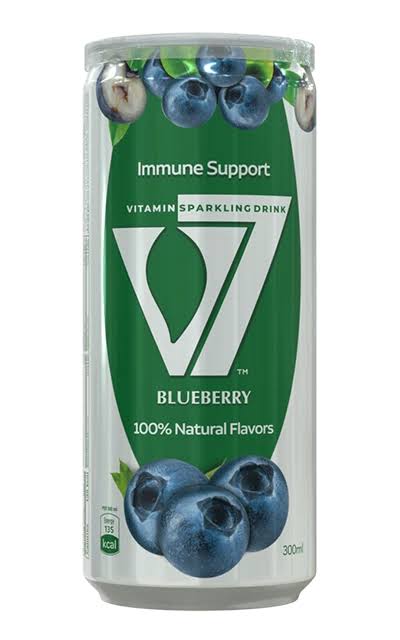V7 - Vitamin Sparkling Drink - Bluberry - 300mL x 24 Pack