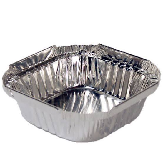 Capri - Foil Square Container Small Deep 100pcs