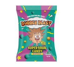 Bubble Blast Super Sour Bubble Gum Bag 70g * 12 Pack