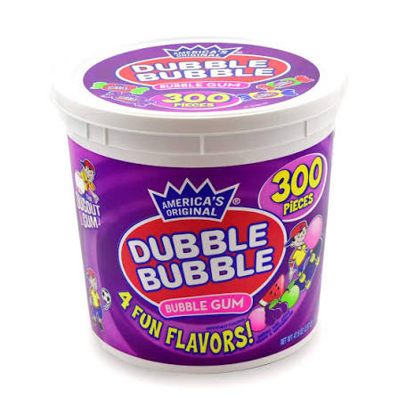 Dubble Bubble Gum 4 Flavours 300 Pieces Tub