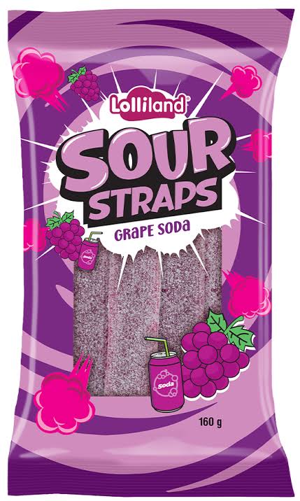 LLSour Straps Grape 160g * 12 Pack