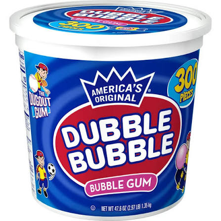 Dubble Bubble Gum Original 300 Pieces Tub