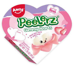 Amos Peelerz Hearts Raspberry Valentine 50g * 12 Pack