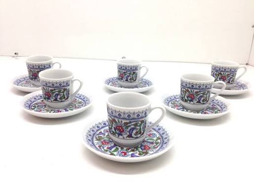 Gural Turkish Coffee Cup 6pcs Set
