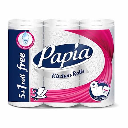 Papia Printed Kitchen Towels 6X4pk