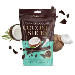 Milk Chocolate Covered Dried Coconut Sticks 100g * 12 Pack