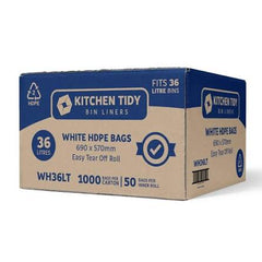 Austar 36lt Contractor Kitchen Tidy White Hdp Roll 1000pcs