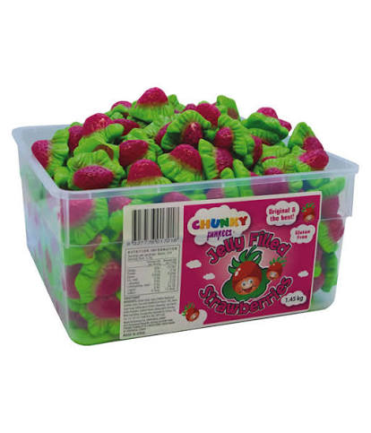 Chunky Funkeez Tub - Jelly Filled Strawberry 1.45kg