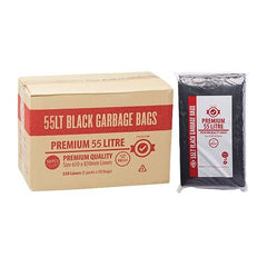 Premium - Garbage Bag - Black Bin Liner 55L 630x830mm 50pcs
