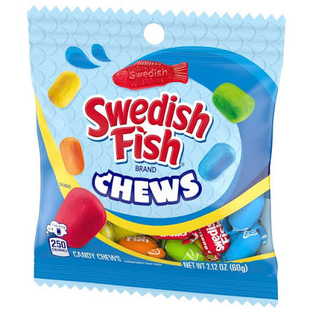 Swedish Fish Chews Assorted Soft & Chewy Candy 145g * 12 Pack