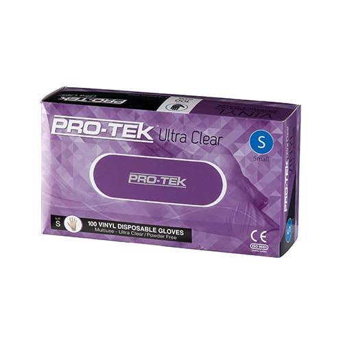 Protek - Ultra Clear Multiuse Powder Free - Dispoable Gloves Small 100pcs