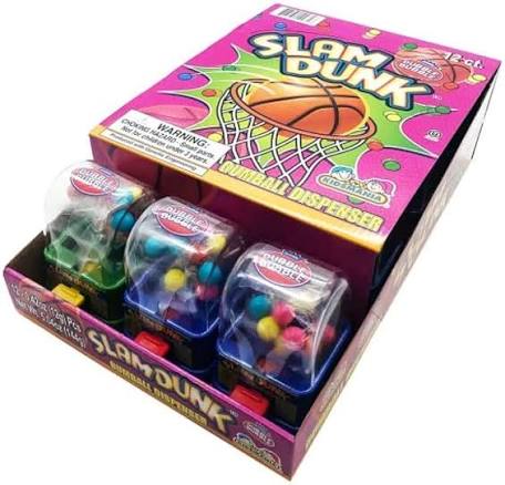 Dubble Bubble Slam Dunk Gumball Dispenser 12g * 12 Pack