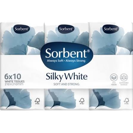 Sorbent Pocket Tissue 6pk