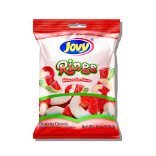Jovy Chamoy Watermelon Rings Gummy Candy Tub 150g