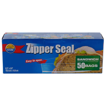 Zipper Seal Sanwich Bag 50Bags