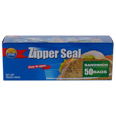 Zipper Seal Sanwich Bag 50Bags