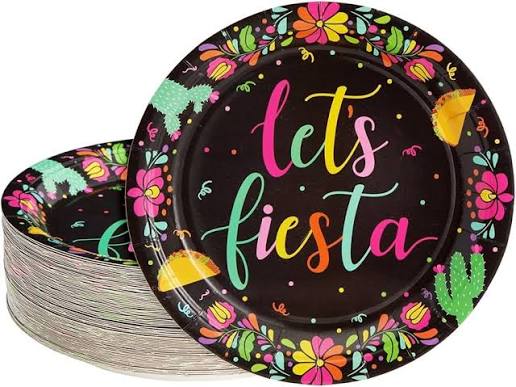 Fiesta Paper Plates 9# 20 Pack