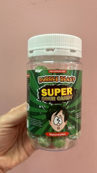 Bubble Blast Super Sour Watermelon 200g
