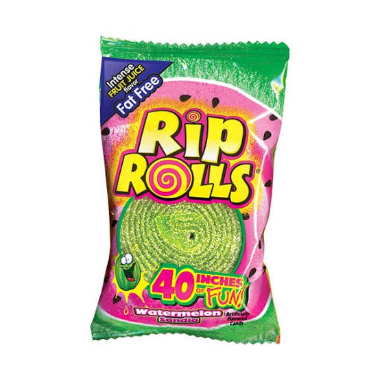 Rip Rolls Sour Candy Belt - Watermelon 40g * 24 Pack