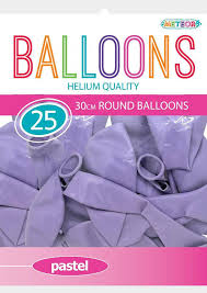 Meteor Party - Balloons 30cm Helium Quality 25pc Pastel Purple