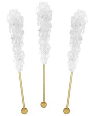 Crystal Candy Sticks Natural White 16 Pack