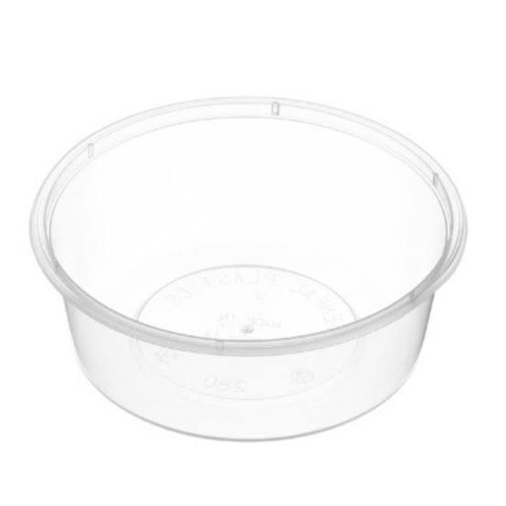Awesome - Round Plastic Food Containers Natural - 280ml - 50pcs
