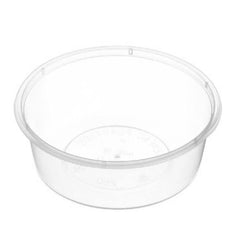 Awesome - Round Plastic Food Containers Natural - 280ml - 50pcs