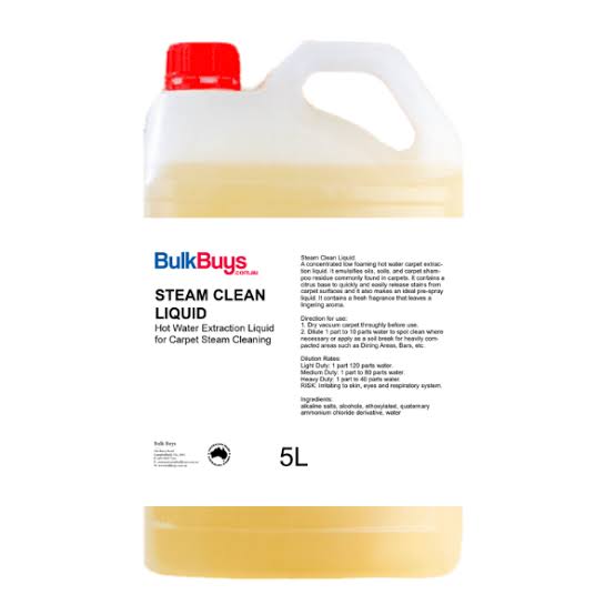 BulkBuys - Steam Clean Liquid - 5L