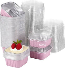Square Foil Container Lids 100pcs