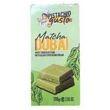 Gusta Pistachio Dubai Chocolate With Kataifi & Pistachio Cream Bar 200g * 6 Pack