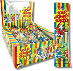 Sour Power Candy Straws - Rainbow 50g * 24 Pack