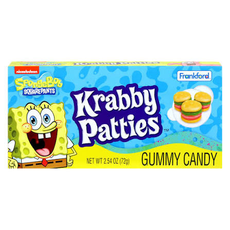 Spongebob Krabby Patties Movie Theater Box 72g * 12 Pack