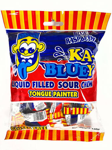 Ka-Bluey Liquid Filled Sour Chew Tongue Painter 150g * 12 Pack