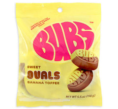BUBS Sweet Ovals Banana Toffee Bag 156g * 8 Pack