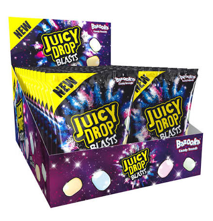 Bazooka Juicy Drop Blast Chews Fillled With Sour Powder 45g * 24 Pack