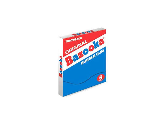 Bazooka Throwback Mini Bubble Gum 6 pieces * 12 Pack